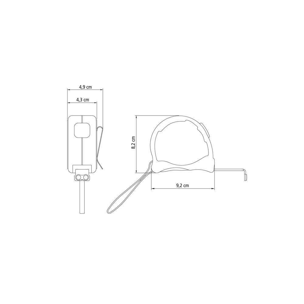 Trena Profissional Tramontina Com Ponta Magnética E Corpo Em Aço Inox 7,5 M Tramontina - 4