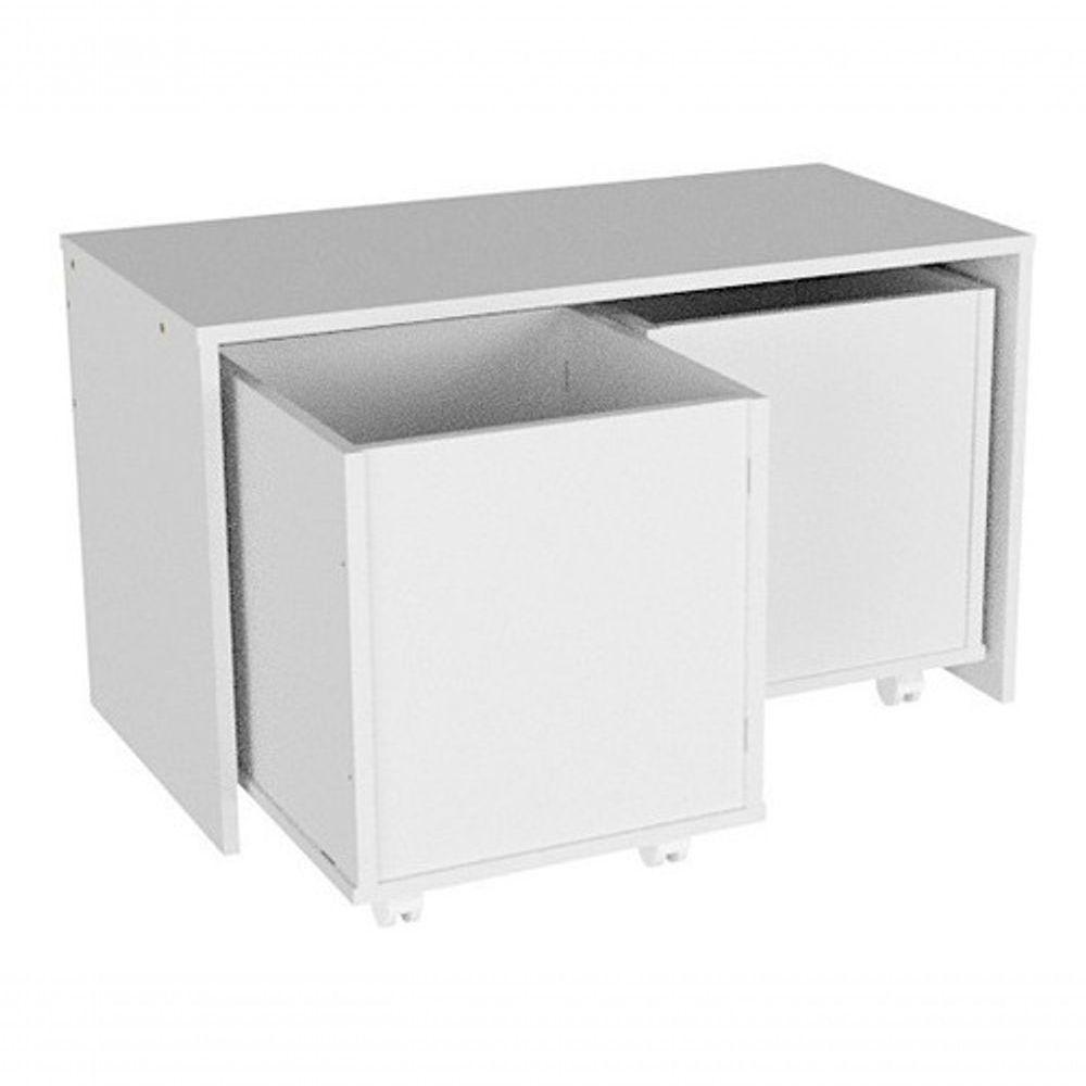 Mesa Infantil Com 2 Baús 100% Mdf Crianças Brinquedos - 1