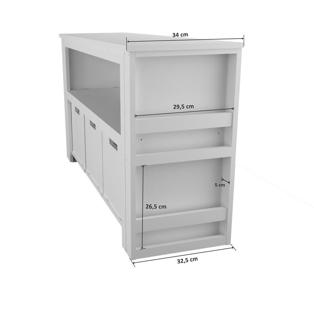 Organizador Com Baús Porta Livros E Porta Carrinhos 100% Mdf - 10