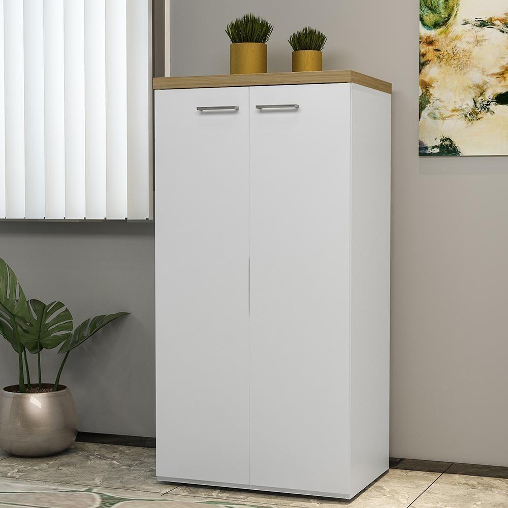 Jogo Armário E Escrvaininha Augsburgo Olmo Branco - 2