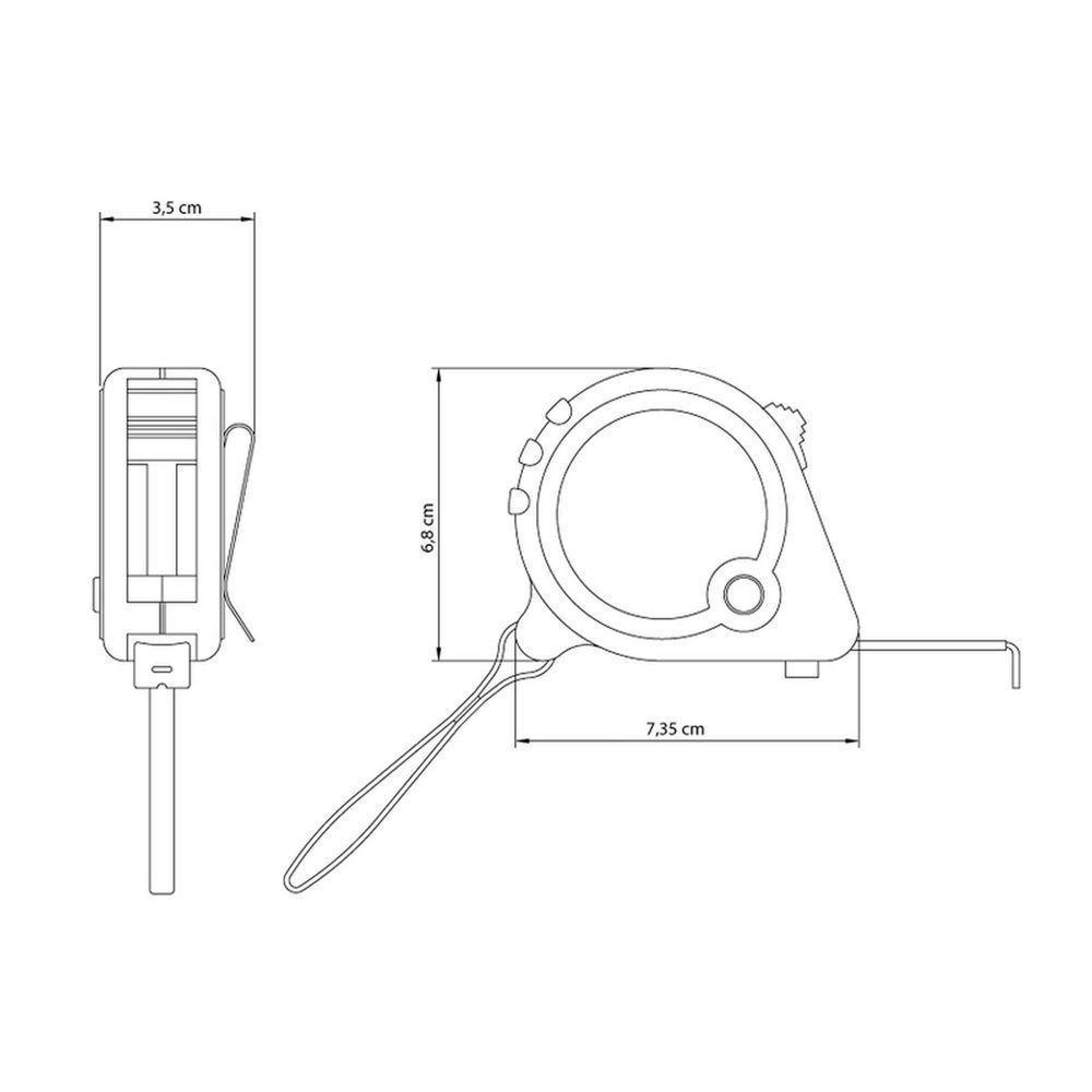 Trena Tramontina Com Fita De Aço E Corpo Em Abs Com Freio Duplo 5 M Tramontina - 7