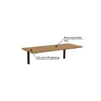 Escritório Completo Escritório Completo Industrial (1 Escrivaninha, 1 Estante, 3 Nichos) 5 Peças Freijo/Preto - Kappesberg - 9