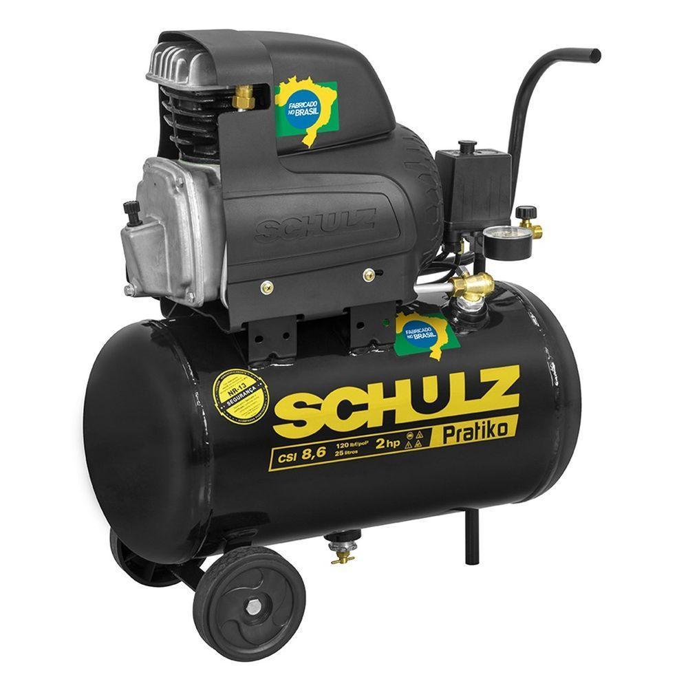 Compressor Schulz Csi 8.6 Pratiko 25 Litros 120 Libras 2 Cv 220v - 1