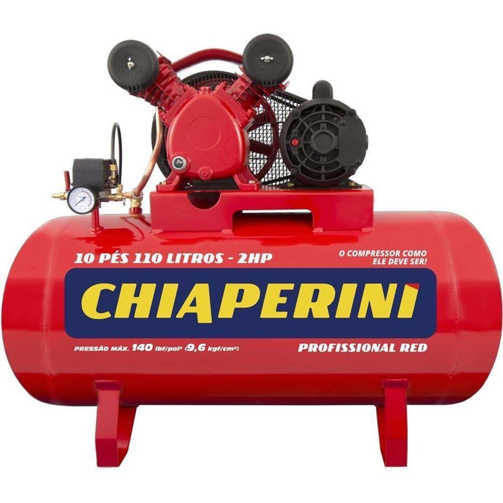 Compressor Chiaperini Red 10 110 Litros 140 Libras 2 Cv Monofásico - 1