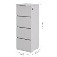 Kit Gaveteiro E Escrivaninha Miuthu Cinza - 3