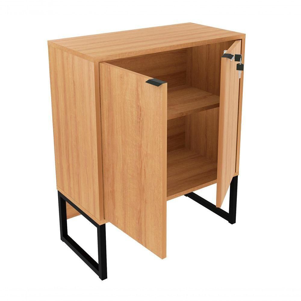 Conj Escritorio 4 Pçs Office Amendoa Preto Amendoa Preto - 5