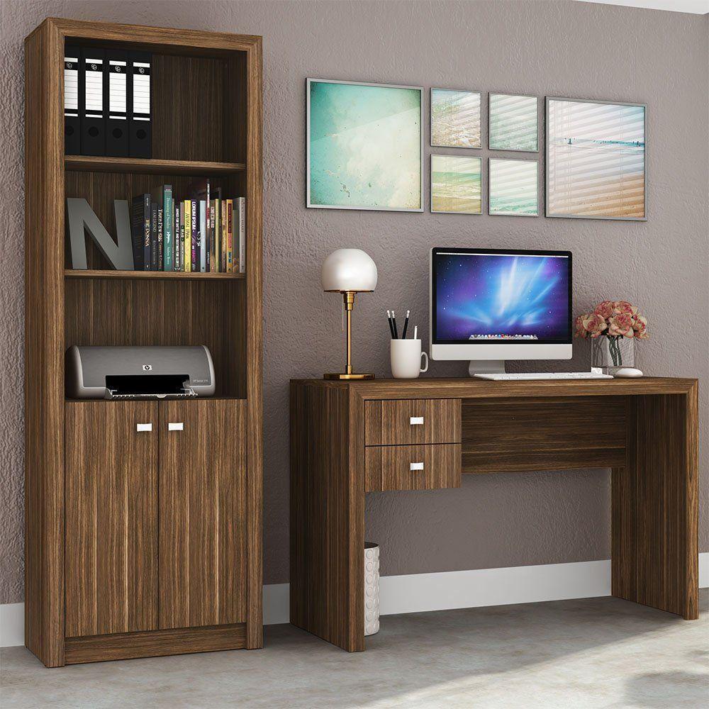 Ambiente para Home Office 2 Peças Nogal - Tecno Mobili - 1