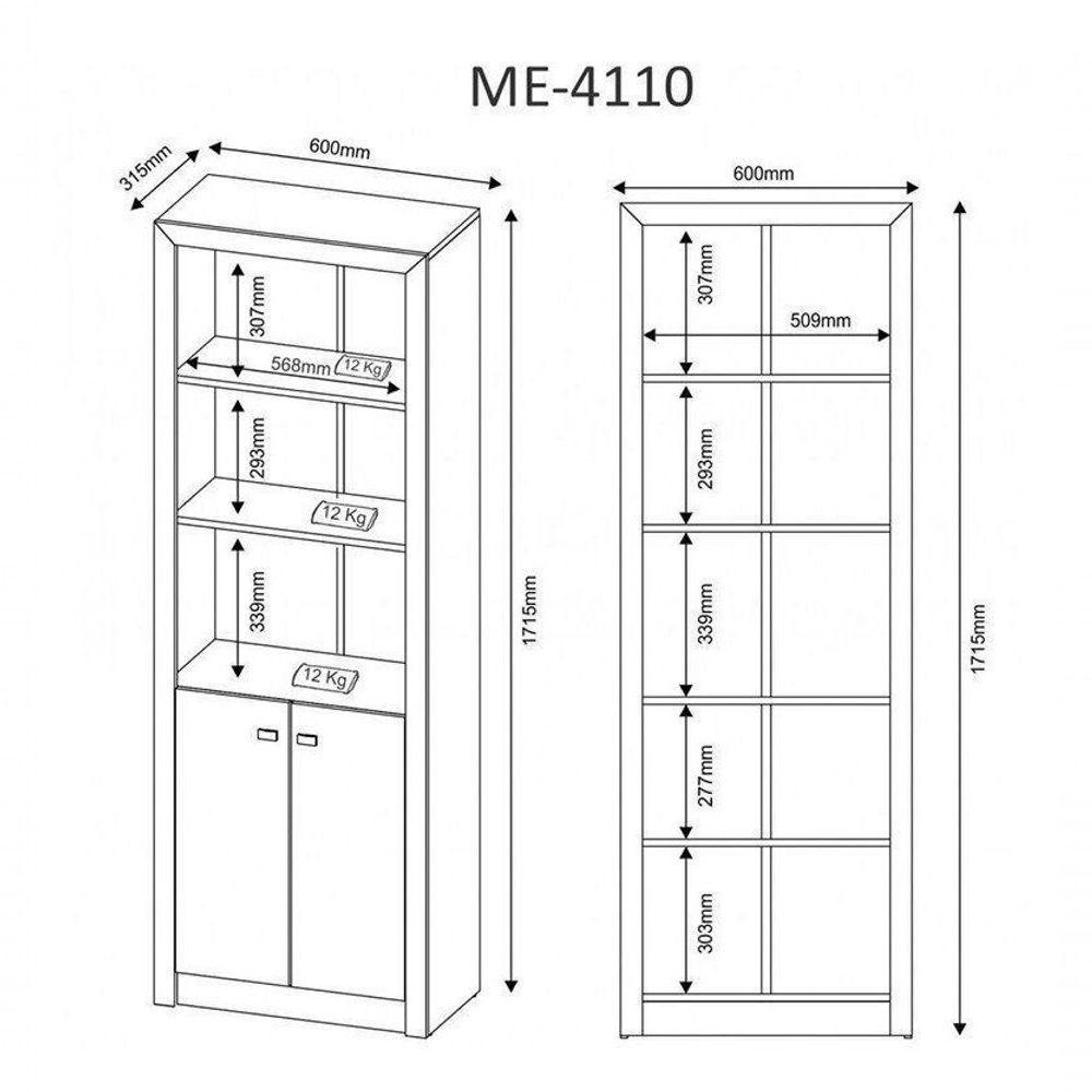 Ambiente para Home Office 2 Peças Nogal - Tecno Mobili - 3