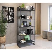 Jogo De Escritorio Estante E Escrivaninha Ade Preto - 3