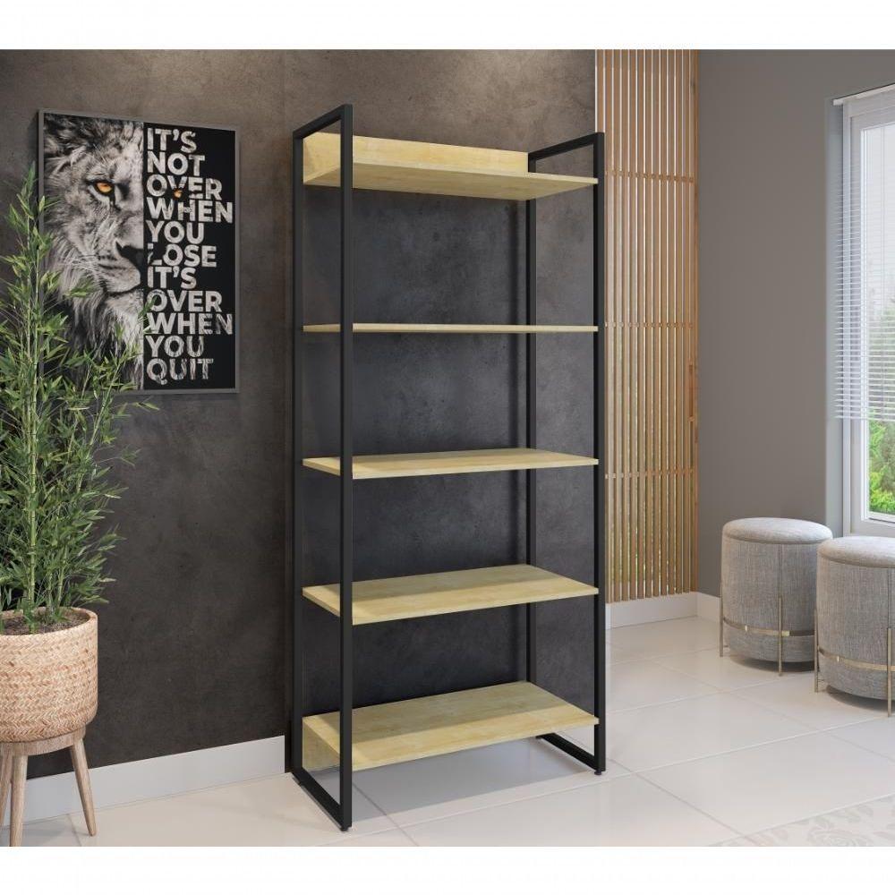 Jogo De Escritorio Estante E Escrivaninha Ade Natura Preto - 3