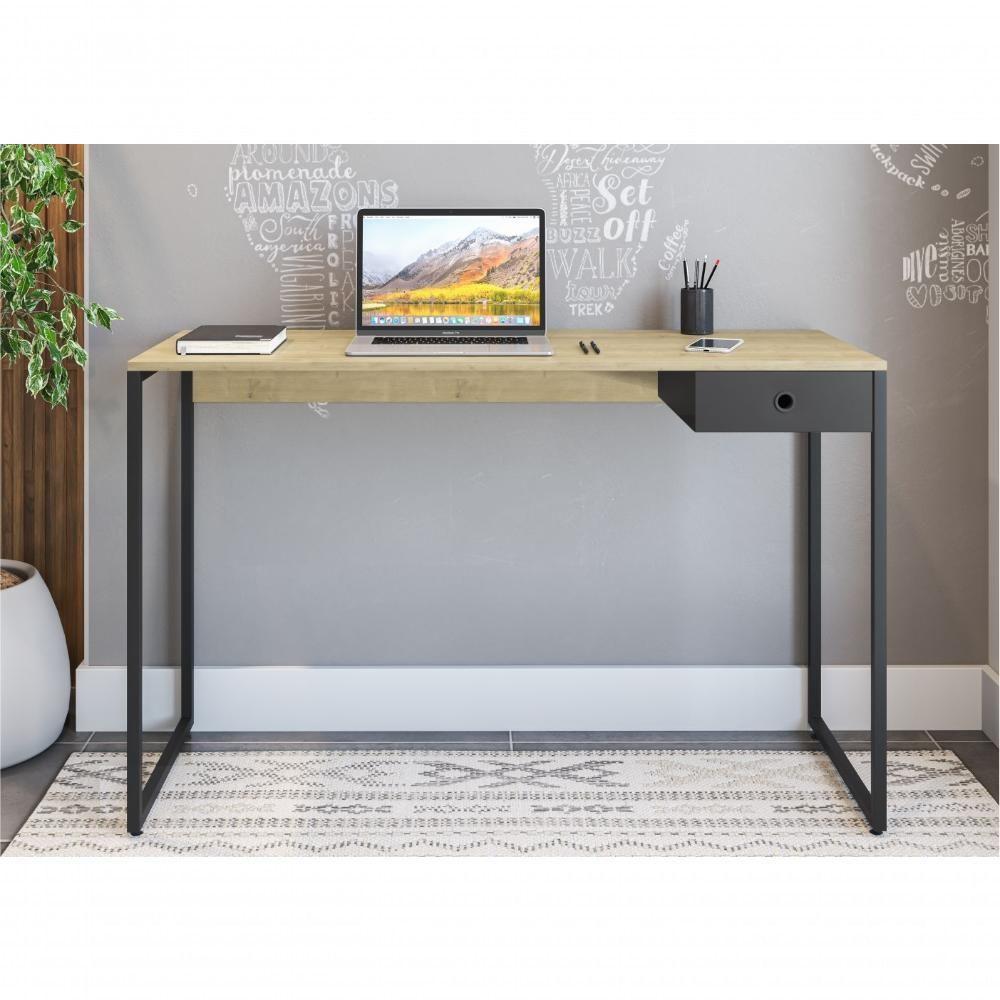 Jogo De Escritorio Estante E Escrivaninha Ade Natura Preto - 4