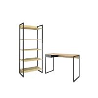 Jogo De Escritorio Estante E Escrivaninha Ade Natura Preto - 1