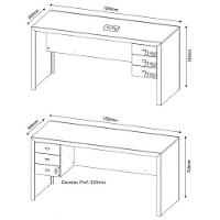 Conjunto para Home Office com 8 Peças Nogal Tecno Mobili