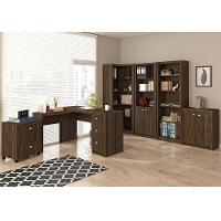 Conjunto Completo para Escritório 6 Peças Nogal Tecno Mobili - 1