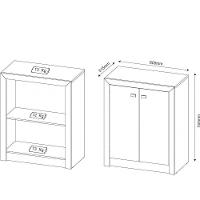 Conjunto Completo para Escritório 6 Peças Nogal Tecno Mobili - 2