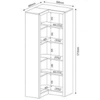 Conjunto Completo para Escritório 6 Peças Nogal Tecno Mobili - 5