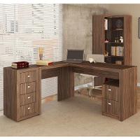 Conjunto para Escritório 3 Peças Nogal Tecno Mobili - 1