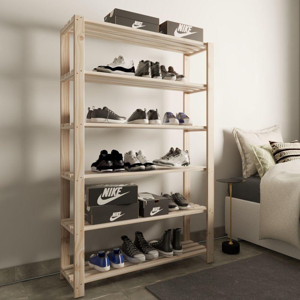 Arara Nova Reforçada E Estante Exclusiva Decorativa Conjunto Design Clássico - 2