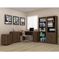 Conjunto para Escritório 5 Peças Nogal Tecno Mobili - 1