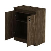 Escritório Completo Com Mesa Armário Alto E Balcão Moon Mdp Nogal - 2