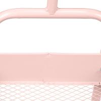 Arara De Roupas Multiuso Com Sapateira E Rodízios Em Ferro - Rosa - 10