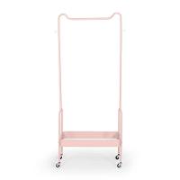 Arara De Roupas Multiuso Com Sapateira E Rodízios Em Ferro - Rosa - 12