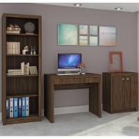 Conjunto para Home Office Ideal 3 Peças Nogal Tecno Mobili - 1