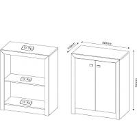 Conjunto para Home Office Ideal 3 Peças Nogal Tecno Mobili - 2