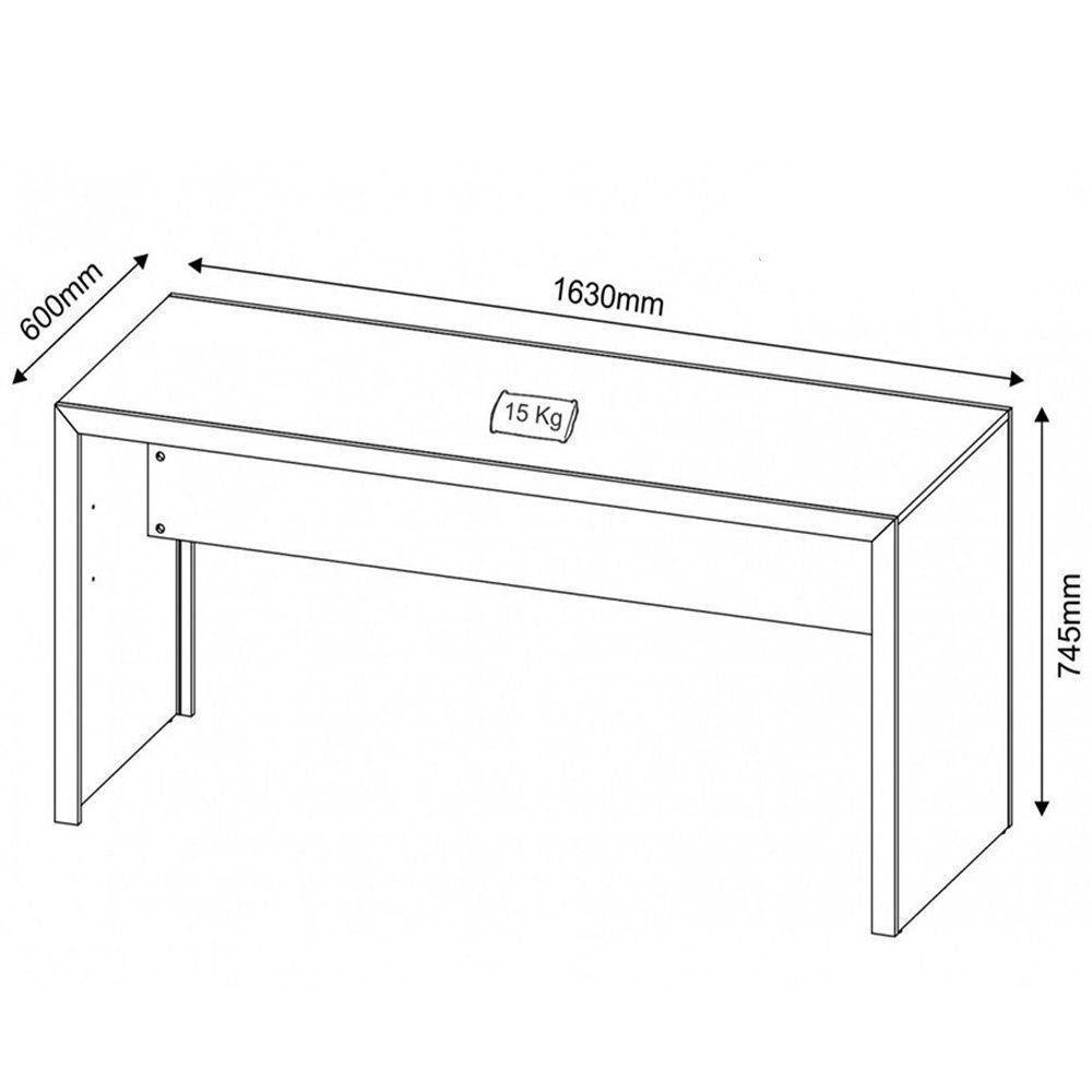 Conjunto Completo Escritório 10 Peças Nogal Tecno Mobili - 4