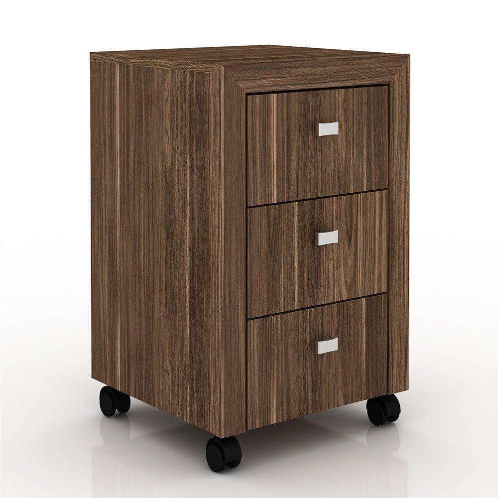 Conjunto Completo Escritório 10 Peças Nogal Tecno Mobili - 9