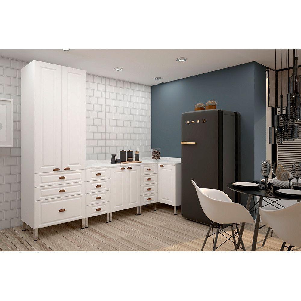 Cozinha Modulada Compacta 4 Peças com Tampo Cristal - 1