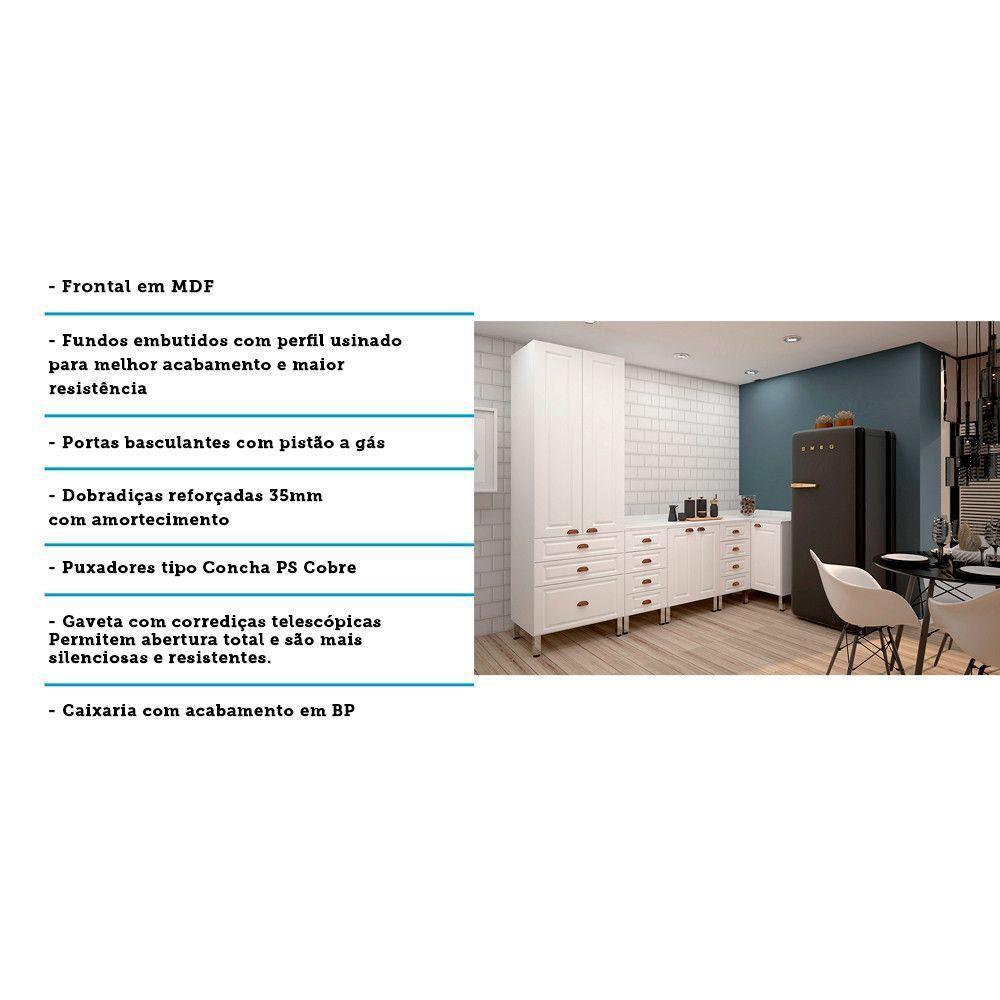 Cozinha Modulada Compacta 4 Peças com Tampo Cristal - 3