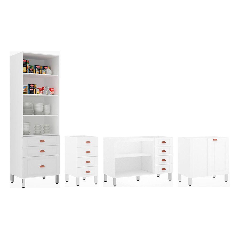 Cozinha Modulada Compacta 4 Peças com Tampo Cristal - 8