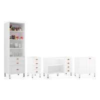 Cozinha Modulada Compacta 4 Peças com Tampo Cristal - 16