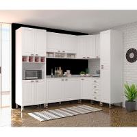 Cozinha Modulada Completa 8 Peças Com Tampo Branco Cristal - 1