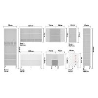 Cozinha Modulada Completa 8 Peças Com Tampo Branco Cristal - 5