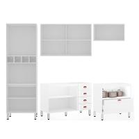 Cozinha Modulada 5 Peças Branco Cristal Branco - 11