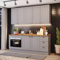 Cozinha Compacta Com Módulo Forno De Embutir Amy Casa 812 Cinza - 1