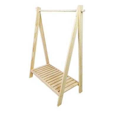 Arara para Roupas Slim em Madeira de Pinus Cor NATURAL