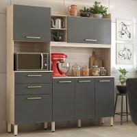 Cozinha Compacta Select 6 Portas 2 Gavetas Grafito 96211 - 2