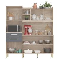 Cozinha Compacta Select 6 Portas 2 Gavetas Grafito 96211 - 3