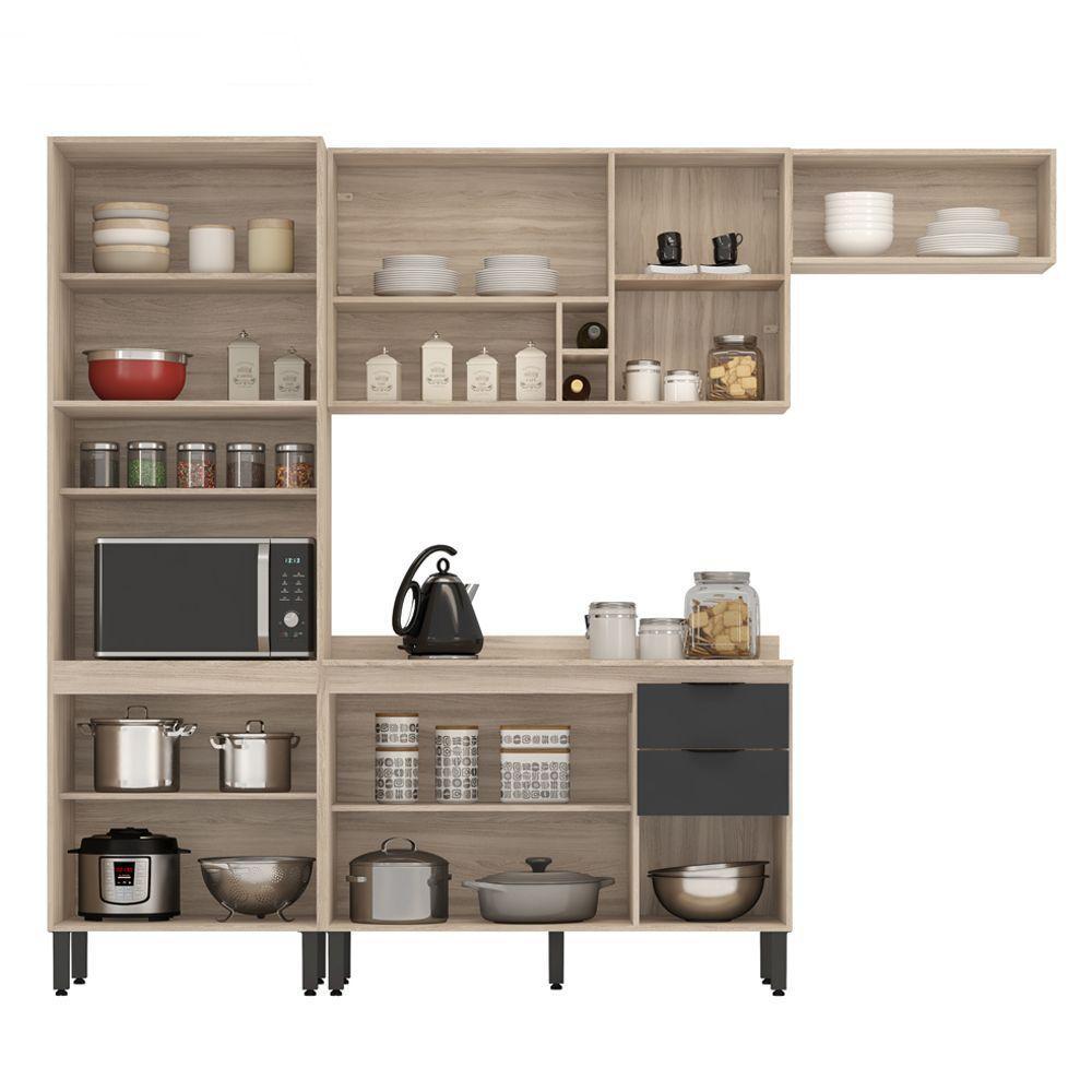 Cozinha Completa Modular 5 Peças Composição 6 Grafito Fi0006 - 4