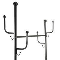 Cabideiro De Chão Grande Com Sapateira E Rodízios - Preto