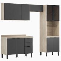 Cozinha Completa Modular 5 Peças Composição 2 Touch Grafito - 1