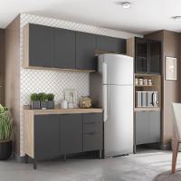 Cozinha Completa Modular 5 Peças Composição 2 Touch Grafito - 2