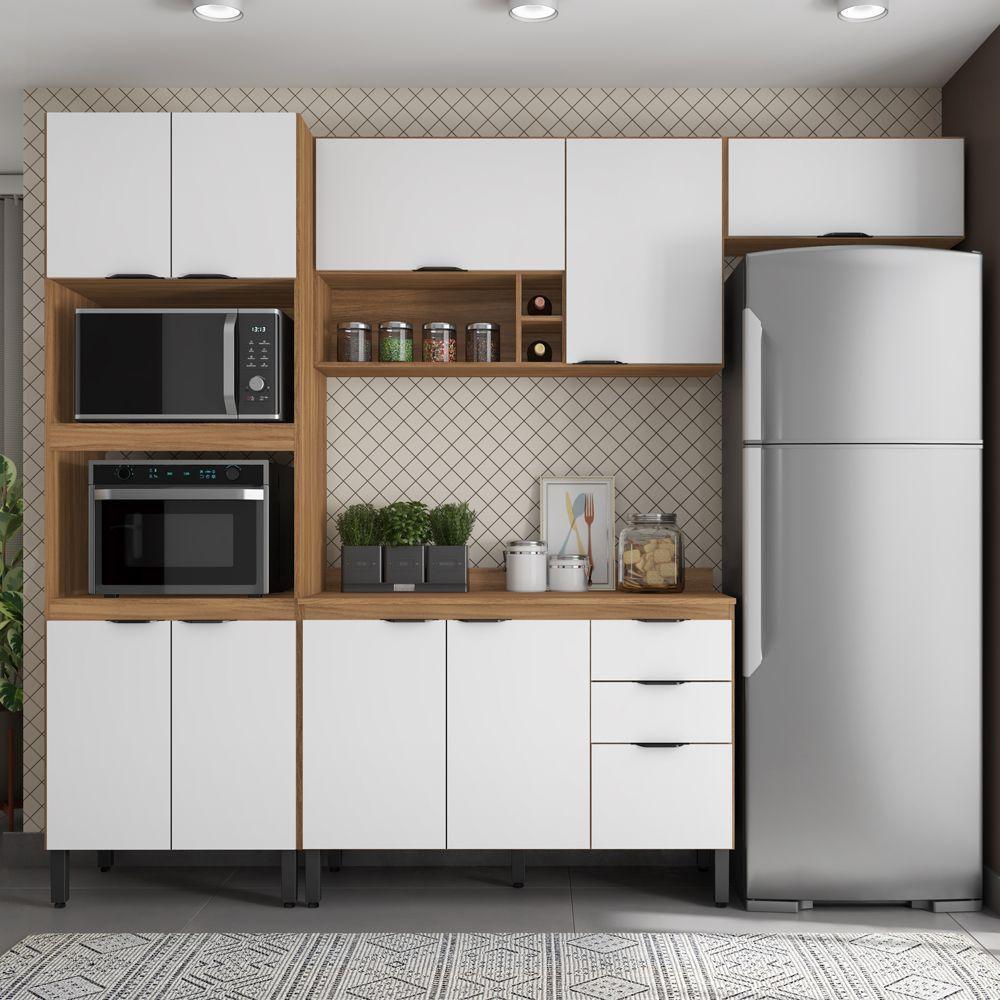 Cozinha Completa Modular 5pçs Composição 3 Amêndola Branco - 2
