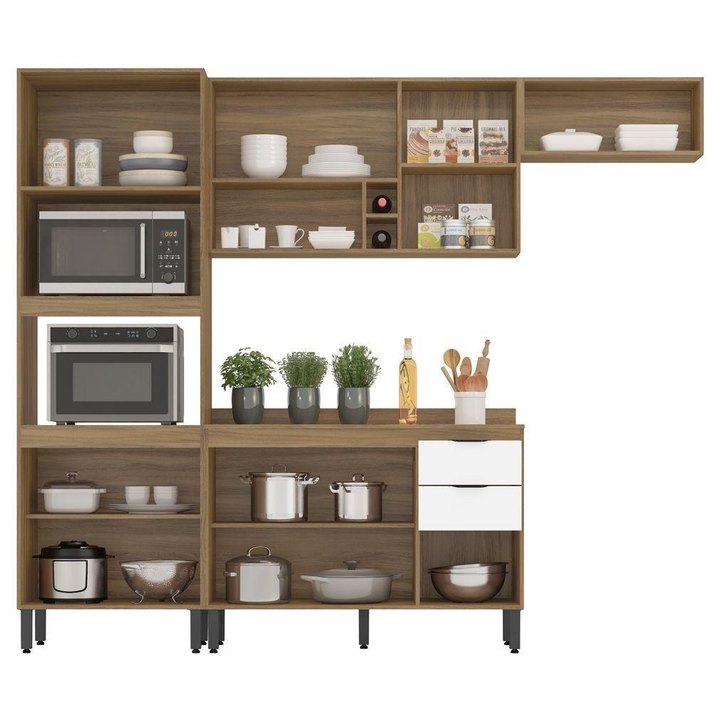 Cozinha Completa Modular 5pçs Composição 3 Amêndola Branco - 3