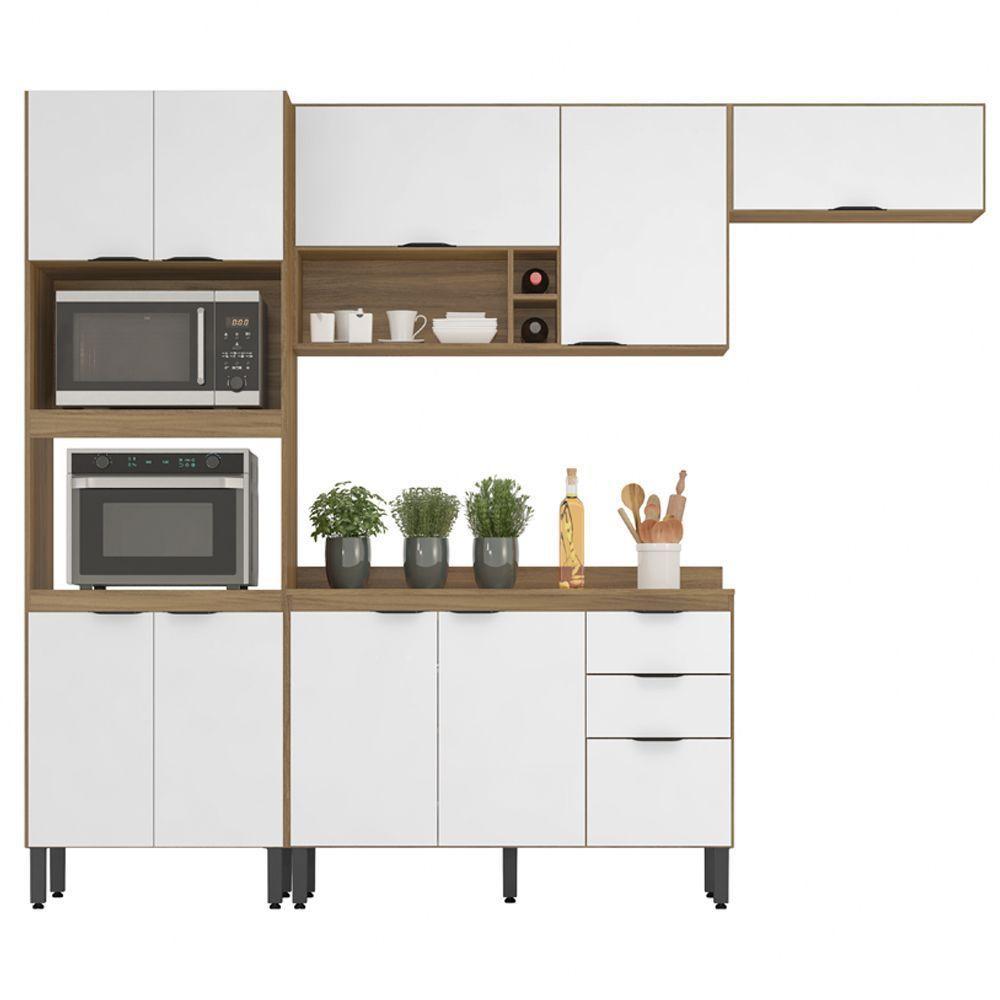 Cozinha Completa Modular 5pçs Composição 3 Amêndola Branco - 4