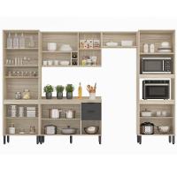 Cozinha Completa Modular 6 Peças Composição 1 Touch Grafito - 2
