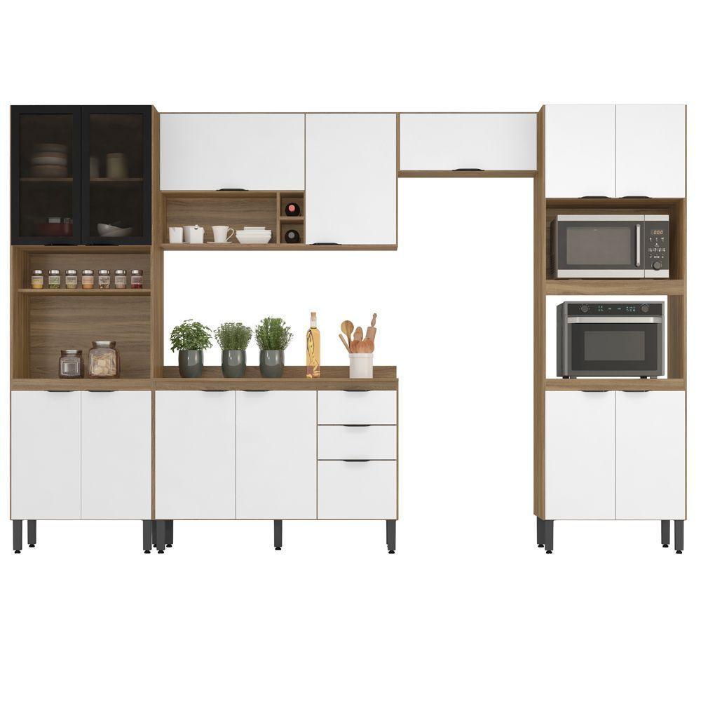 Cozinha Completa Modular 6 pçs Composição 1 Amêndola Branco - 4